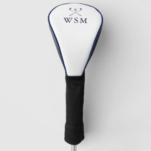 Classic Personalized Navy Blue Monogram Golf Clubs Golf Head Cover