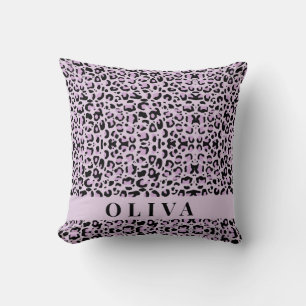 Classic Personalized Pink Leopard Print Cushion