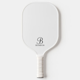 Classic Personalized Script Monogram and Name Pick Pickleball Paddle
