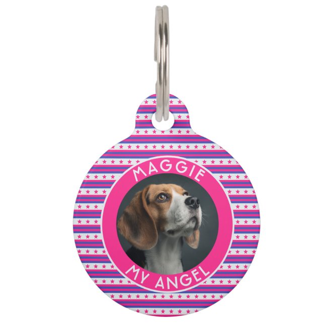 Classic Pet Themed Gift Stripes Print Tag (Front)