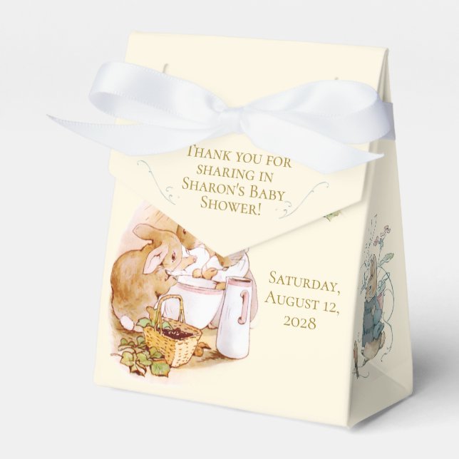 Classic Peter Rabbit Baby Shower Favour Box (Front Side)