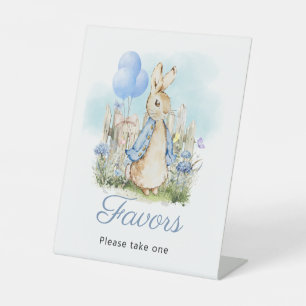 Classic Peter Rabbit Baby Shower Favours Sign