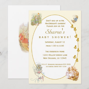 Classic Peter Rabbit Baby Shower Invitation