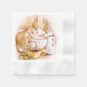 Classic Peter Rabbit Girl Baby Shower Napkin
