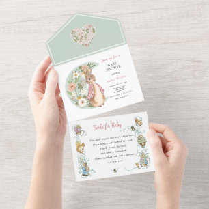 Classic Peter the Rabbit Baby Shower All In One In All In One Invitation