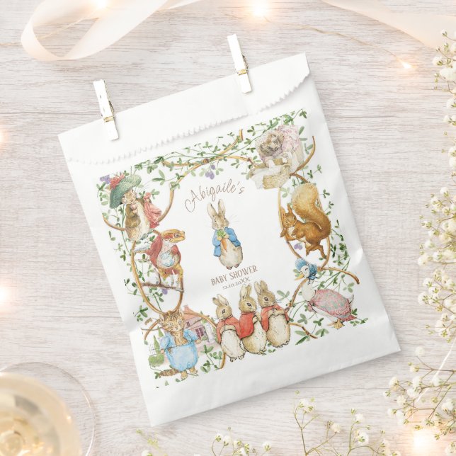 Classic Peter the Rabbit Baby Shower Favour Bags (Clipped)