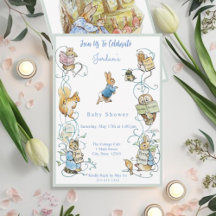 Classic Peter the Rabbit Baby Shower Invitation