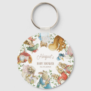 Classic Peter the Rabbit Baby Shower Key Ring