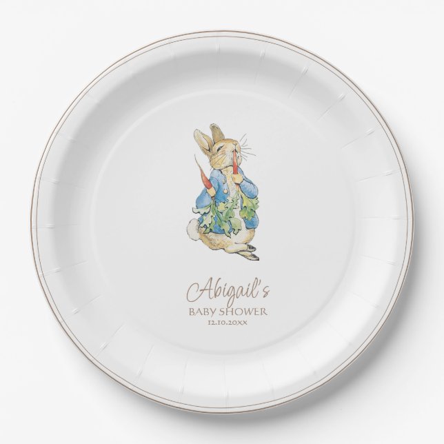 Classic Peter the Rabbit Baby Shower Paper Plate (Front)