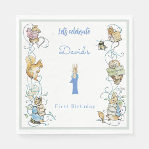Classic Peter the Rabbit Beatrix Potter Birthday  Napkin