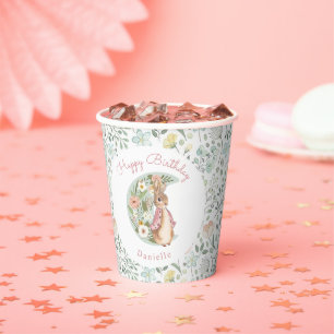 Classic Peter the Rabbit Beatrix Potter Birthday  Paper Cups