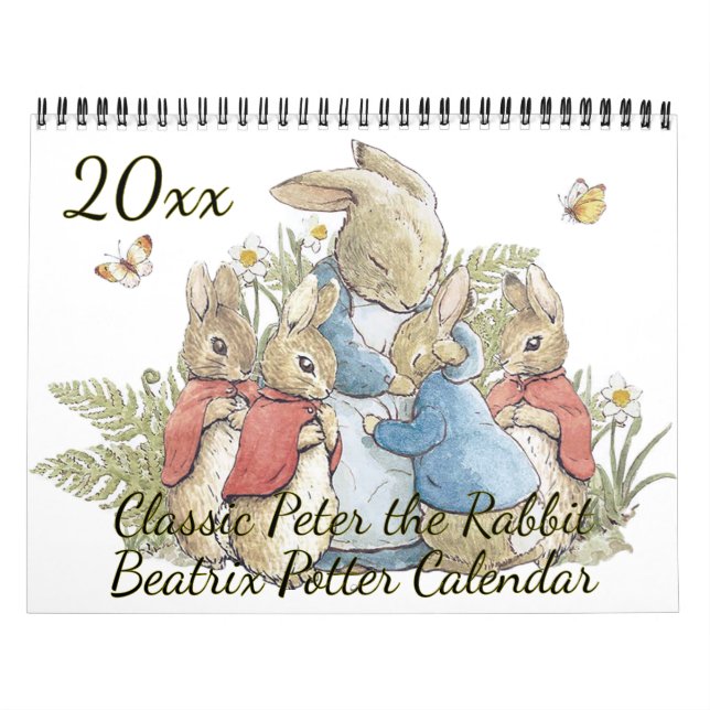 Classic Peter the Rabbit Beatrix Potter Vintage Calendar (Cover)