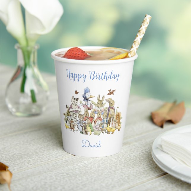 Classic Peter the Rabbit Birthday Paper cup (Insitu)