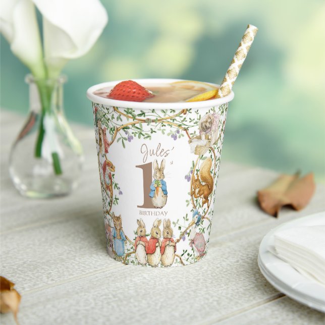 Classic Peter the Rabbit Birthday Paper Cups (Insitu)