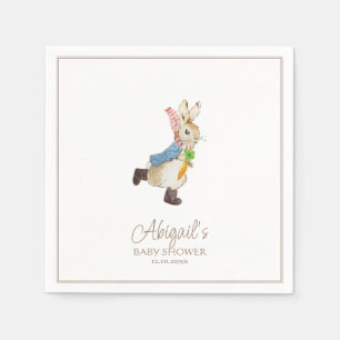 Classic Peter the Rabbit Winter Baby Shower Napkin
