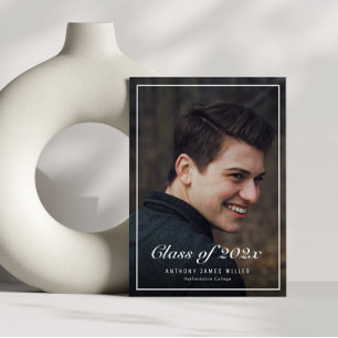 Classic photo frame graduation announcement
