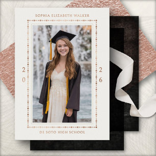 Classic Photo Girls Graduation Foil Announcement