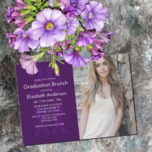 Classic Photo Graduation Brunch Invitation (Creator Uploaded)