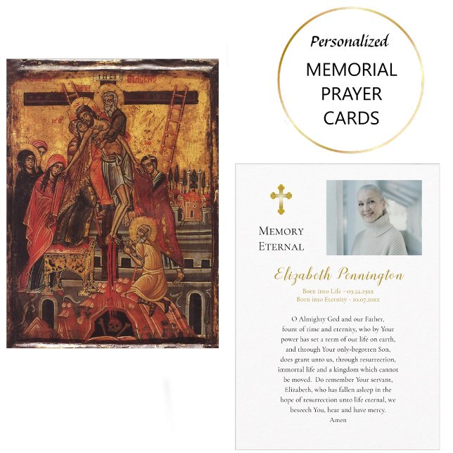 Classic Photo Orthodox Funeral Prayer Card         (Creator Uploaded)