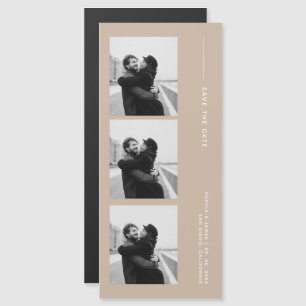 Classic Photo Strip Wedding  Magnetic Save The Dat