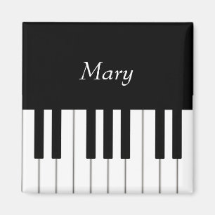 Classic Piano Keyboard Personalised Music Magnet