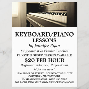 Classic Piano, Musician, Music Industry Flyer