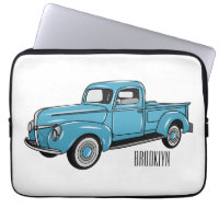 Classic pick up truck cartoon illustration
