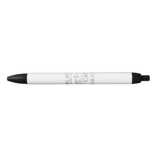 Classic Pickup Truck Guy Vintage Black Ink Pen