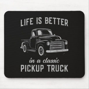 Classic Pickup Truck Guy Vintage Mouse Pad