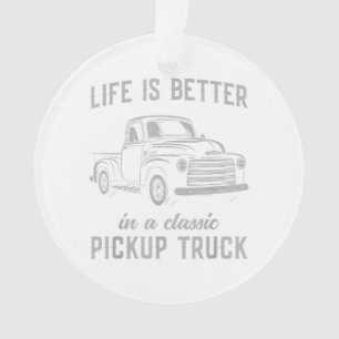 Classic Pickup Truck Guy Vintage Ornament