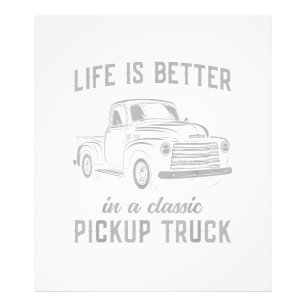 Classic Pickup Truck Guy Vintage Photo Print