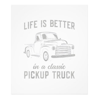 Classic Pickup Truck Guy Vintage Photo Print