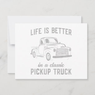 Classic Pickup Truck Guy Vintage Thank You Card