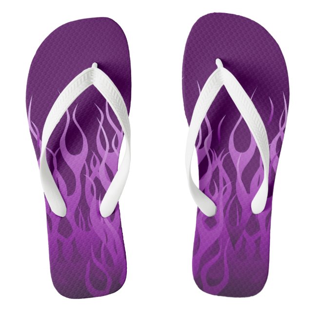 Classic Pin Stripe Style Racing Flames Jandals (Footbed)