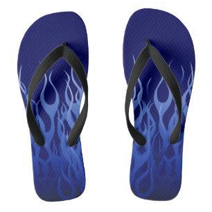 Classic Pin Stripe Style Racing Flames Jandals