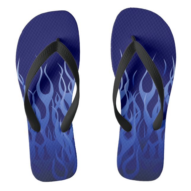Classic Pin Stripe Style Racing Flames Jandals (Footbed)