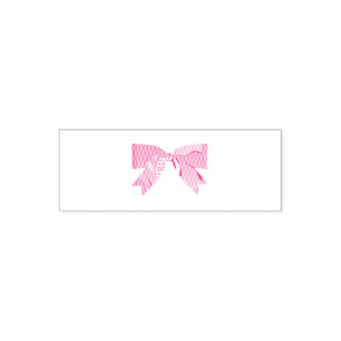 Classic Pink Bow Design Self-inking Stamp