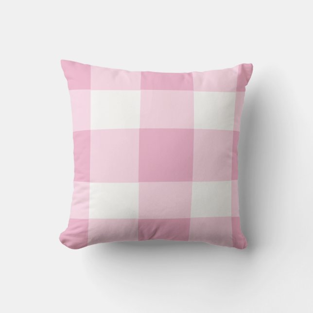 Classic Pink Buffalo check Cushion (Front)