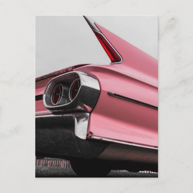 Classic Pink Cadillac Postcard (Front)