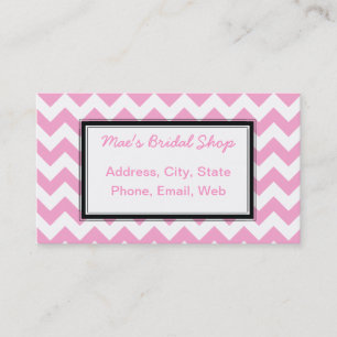 Classic Pink Chevron Pattern Business Card
