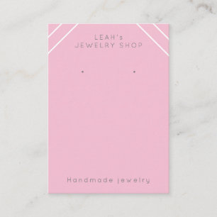 Classic Pink Earring Jewellery Display Card