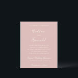Classic Pink Elegant Budget Wedding Invitation<br><div class="desc">Classic wedding invitations featuring a simple and timeless design with elegant script and traditional serif fonts.</div>