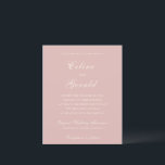 Classic Pink Elegant Budget Wedding Invitation<br><div class="desc">Classic wedding invitations featuring a simple and timeless design with elegant script and traditional serif fonts.</div>