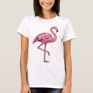 Classic Pink FLAMINGO Artistic Motif T-Shirt