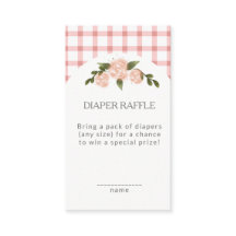 Classic Pink Gingham Diaper Faffle Baby Shower