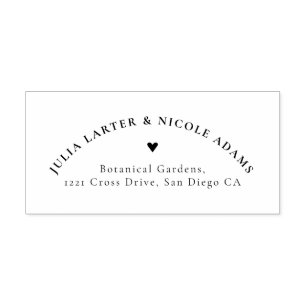 Classic Pink Green Yellow Floral Swan Bird Wedding Self-inking Stamp
