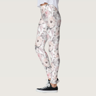 Classic Pink & Grey Pattern Leggings