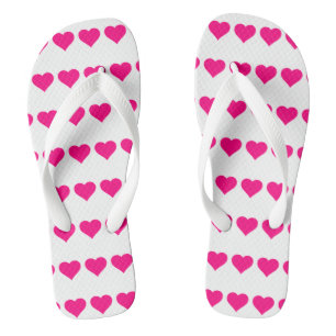 Classic pink hearts jandals