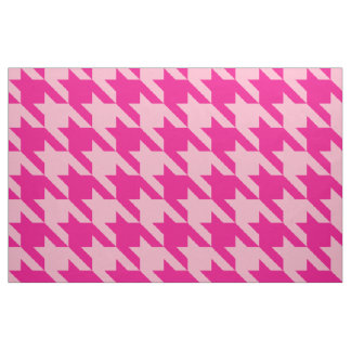 Classic Pink Houndstooth Fabric
