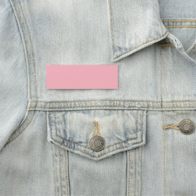 Classic Pink Name Tag - Minimalist Design (In Situ)